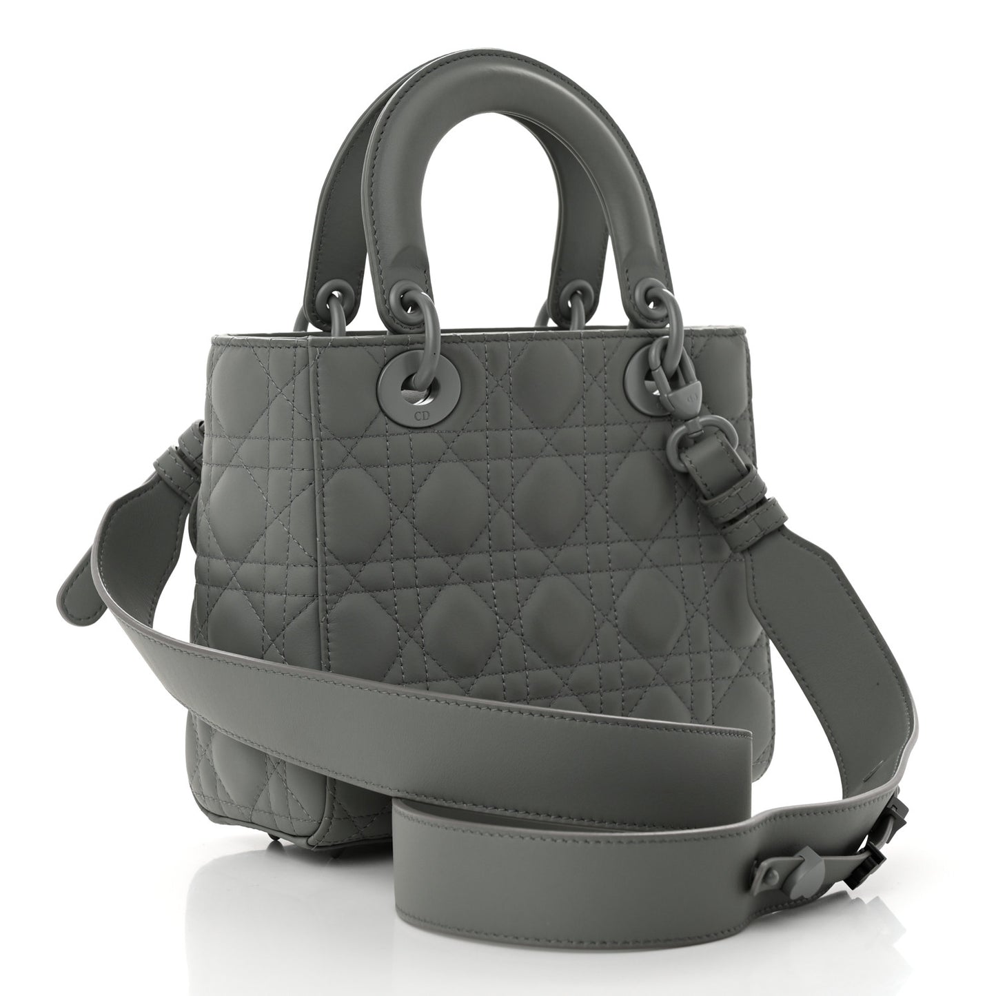 Ultra Matte Calfskin Cannage Small My ABCDior Lady Dior Gray