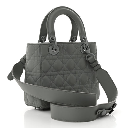 Christian Dior Ultra Matte Calfskin Cannage Small My ABCDior Lady Dior Gray 2 of 12