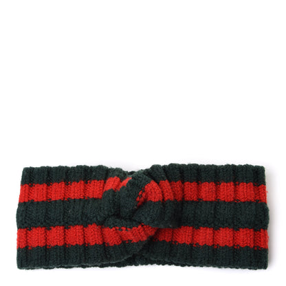Gucci Wool Web Headband L Green Red 1 of 6