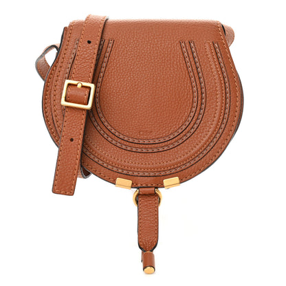 Chloe Calfskin Mini Marcie Round Crossbody Bag Tan 1 of 15
