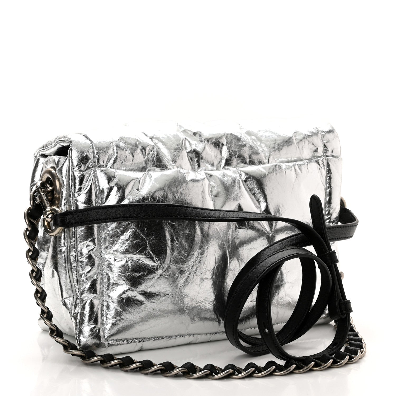 Marc Jacobs Metallic Lambskin The Pillow Bag Silver 3 of 11