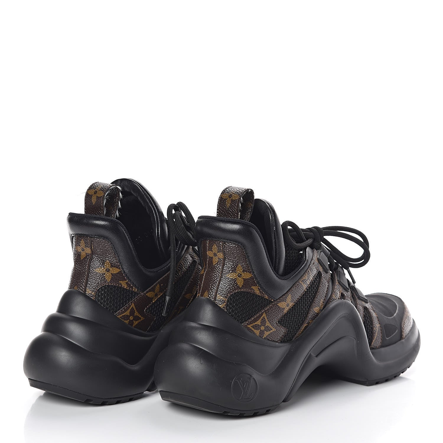 Louis Vuitton Calfskin Patent Monogram LV Archlight Sneakers 37 Black 4 of 10