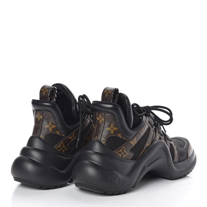 Louis Vuitton Calfskin Patent Monogram LV Archlight Sneakers 37 Black 4 of 10