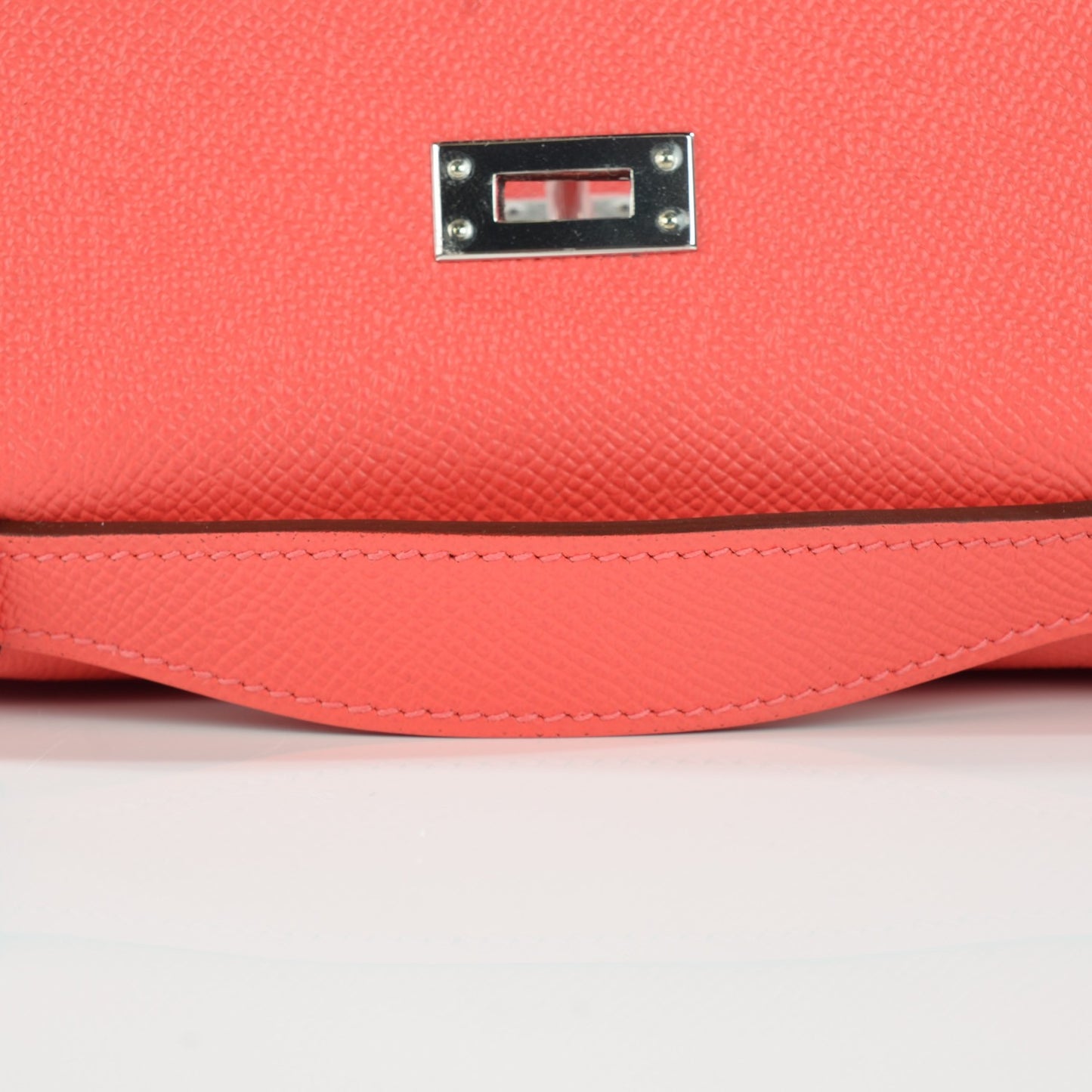 Epsom Kelly Pochette Clutch Rose Azalea
