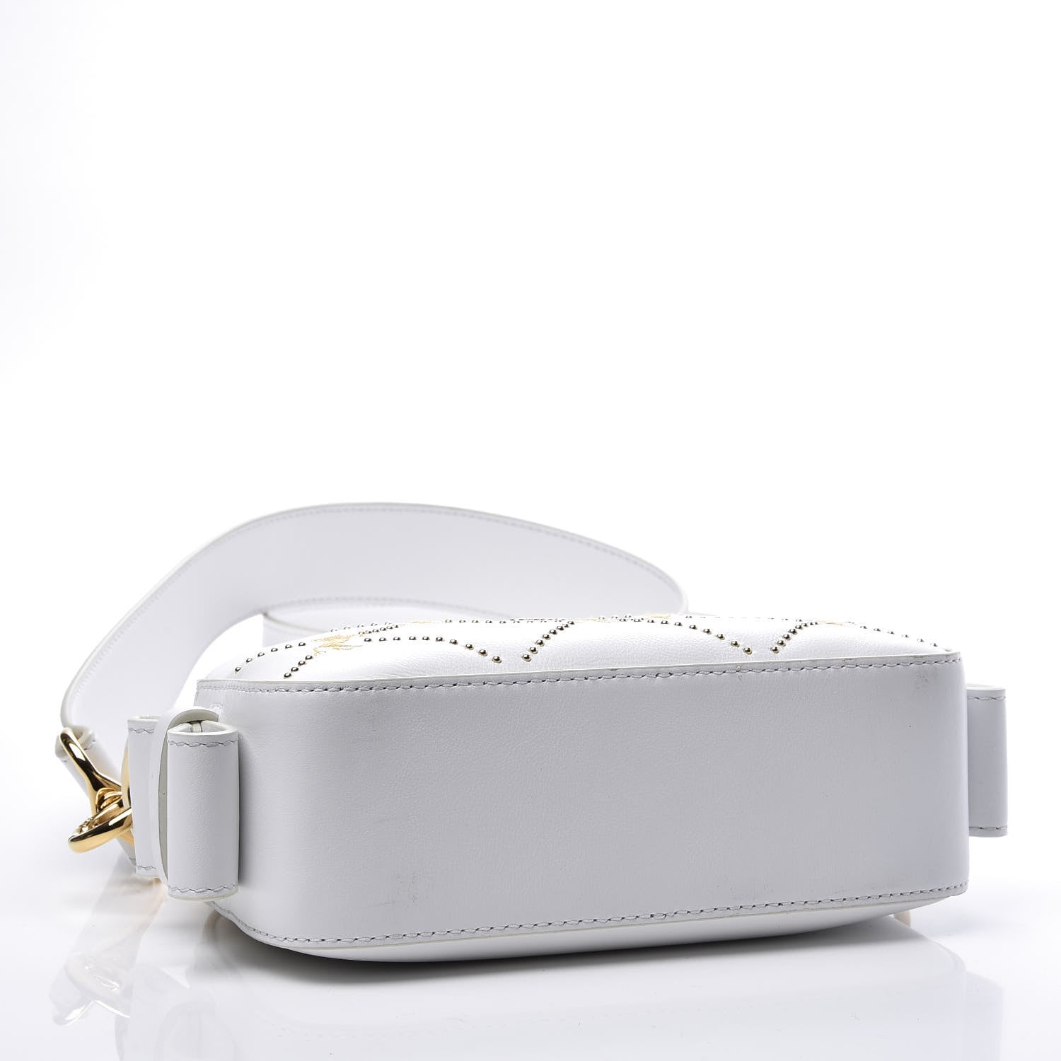 Chloe Smooth Calfskin Little Horses Embroidered Shoulder Bag White 3 of 11