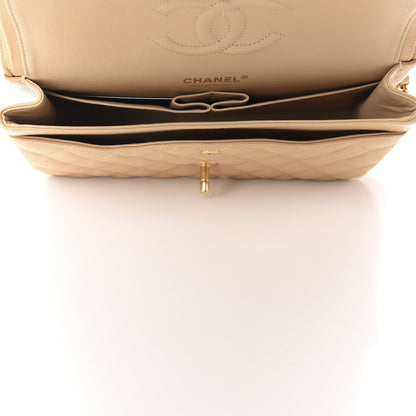 Chanel Caviar Quilted Medium Double Flap Beige Clair 5 of 11