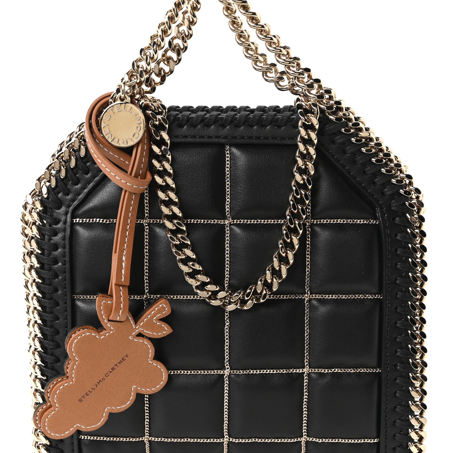Stella McCartney Vegan Leather Quilted Tiny Falabella Tote Black 1888511 – FASHIONPHILE