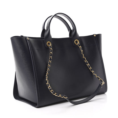 Chanel Caviar Medium Studded Deauville Tote Navy 3 of 11