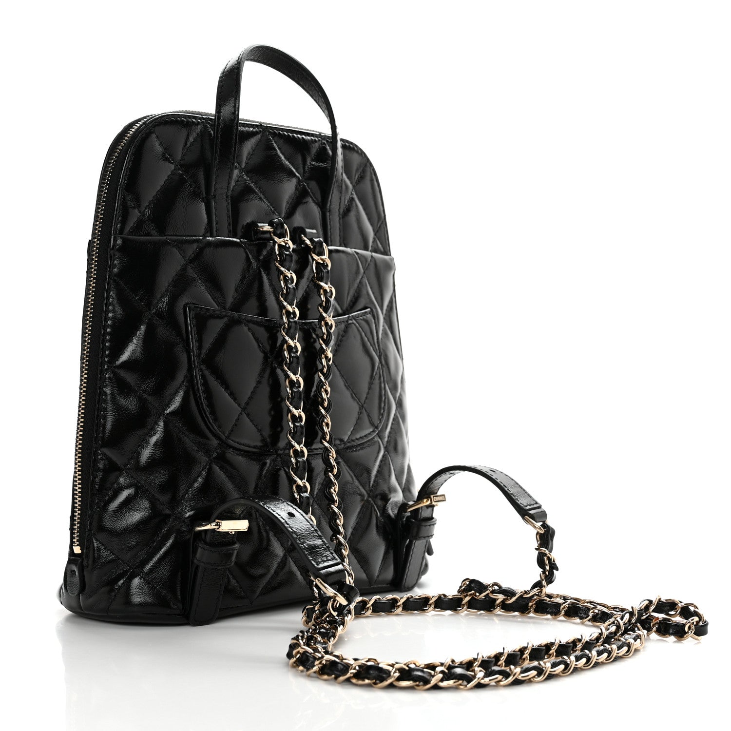 Chanel Shiny Calfskin My Pocket Backpack Black 4 of 11