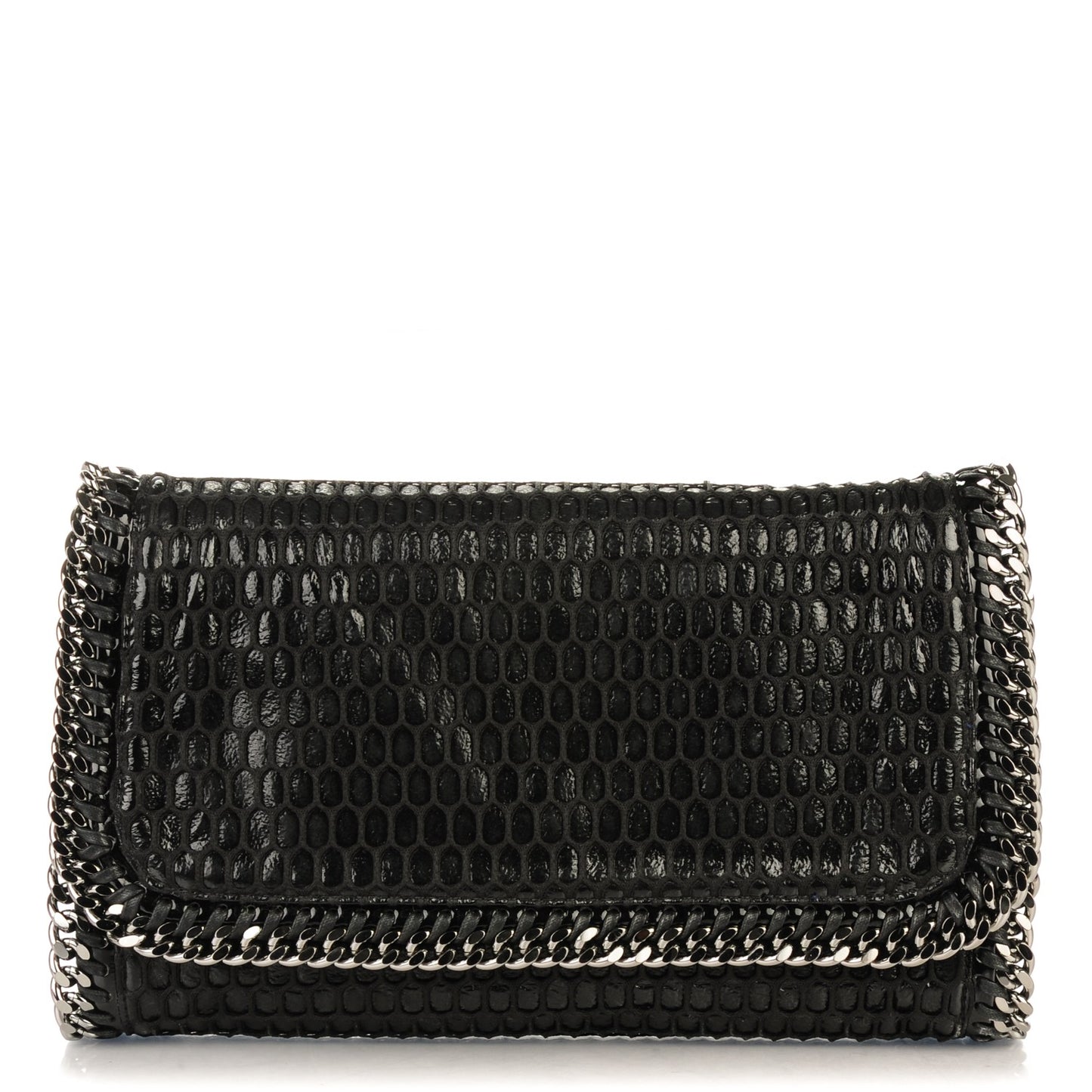 Net Patent Falabella Clutch Black
