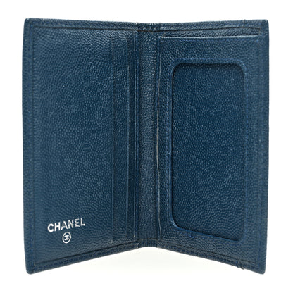 Chanel Caviar CC Card Holder Blue 5 of 8