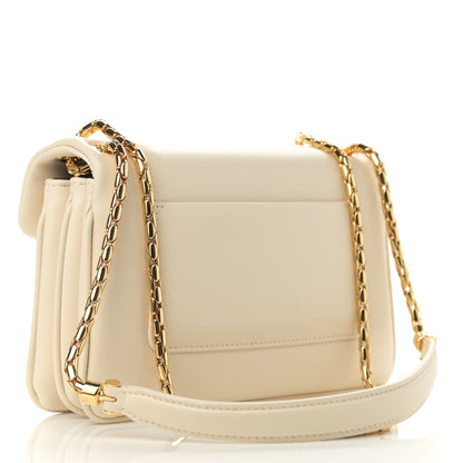 Bulgari Calfskin Matelasse Serpenti Reverse Crossbody Bag Ivory Opal 3 of 11