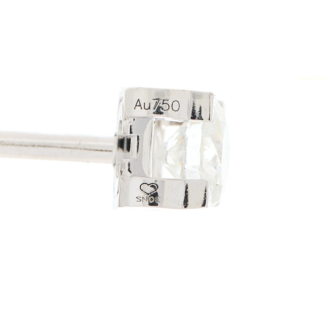 18K White Gold Diamond .48ctw C De Cartier Earrings
