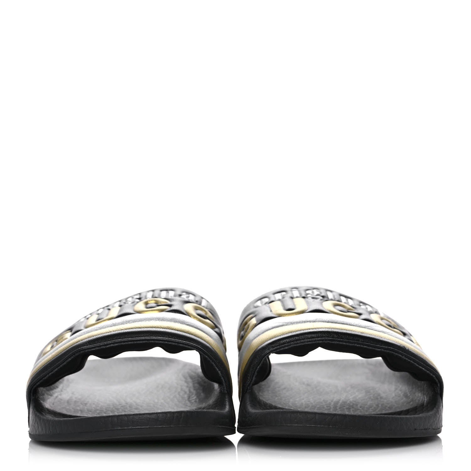 Gucci Rubber Womens Pursuit Pool Slide Sandals 39 Black 2 of 7