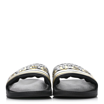 Gucci Rubber Womens Pursuit Pool Slide Sandals 39 Black 2 of 7