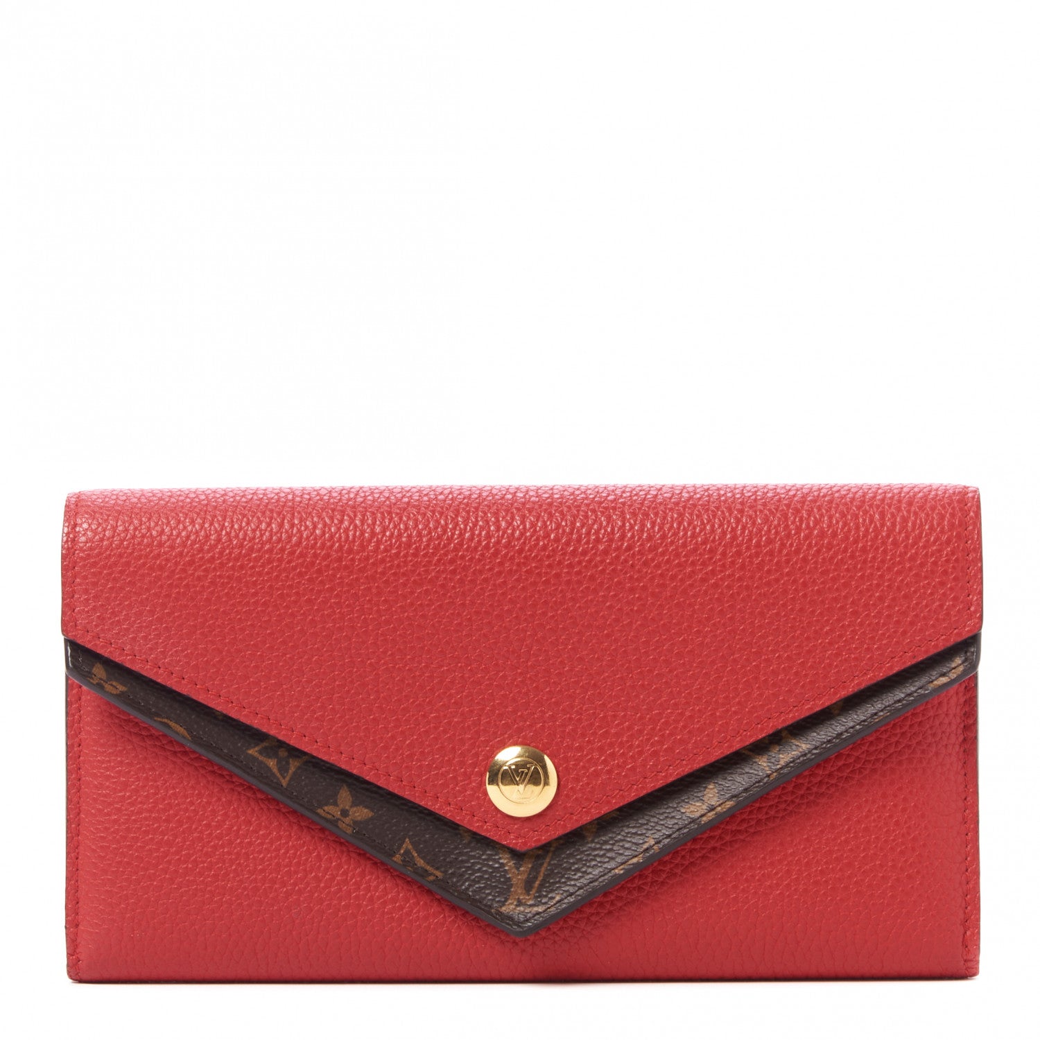 Louis Vuitton Calfskin Double V Wallet Rubis 1 of 8