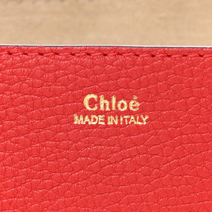 Chloe Grained Lambskin Mini Drew Shoulder Bag Plaid Red 6 of 13