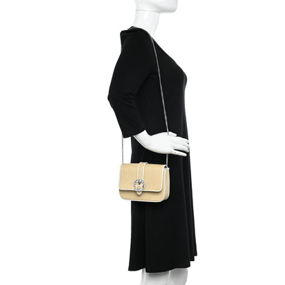 Jimmy Choo Raffia Crystal Cheri Satchel Crossbody Natural Milk 2 of 9