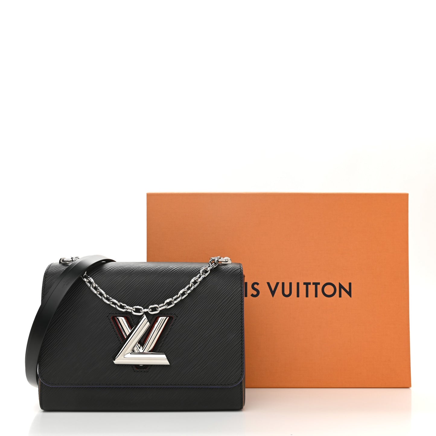 Epi Twist Shoulder Bag MM Black Orange