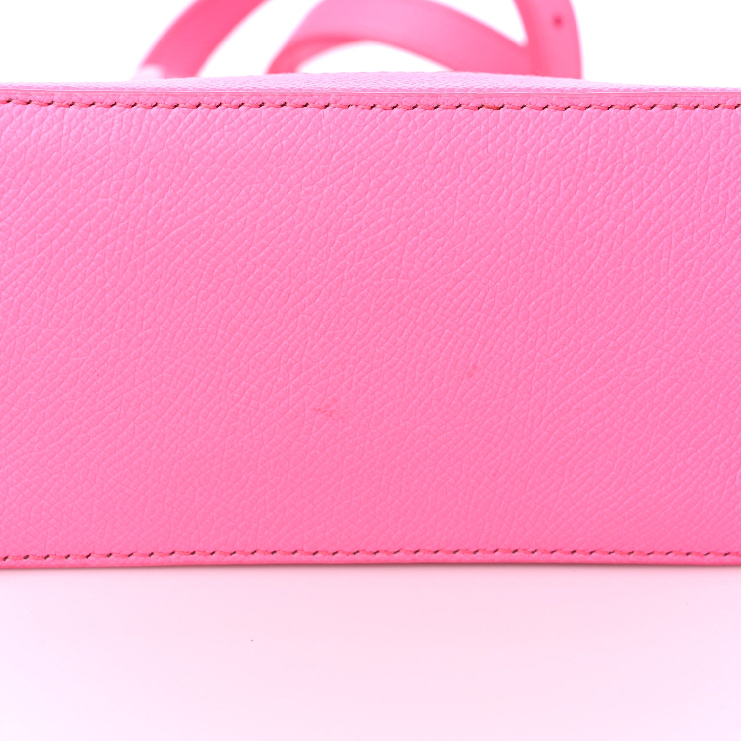 Balenciaga Signature Grained Calfskin Logo XXS Ville Top Handle Bag Acid Pink Black 13 of 16