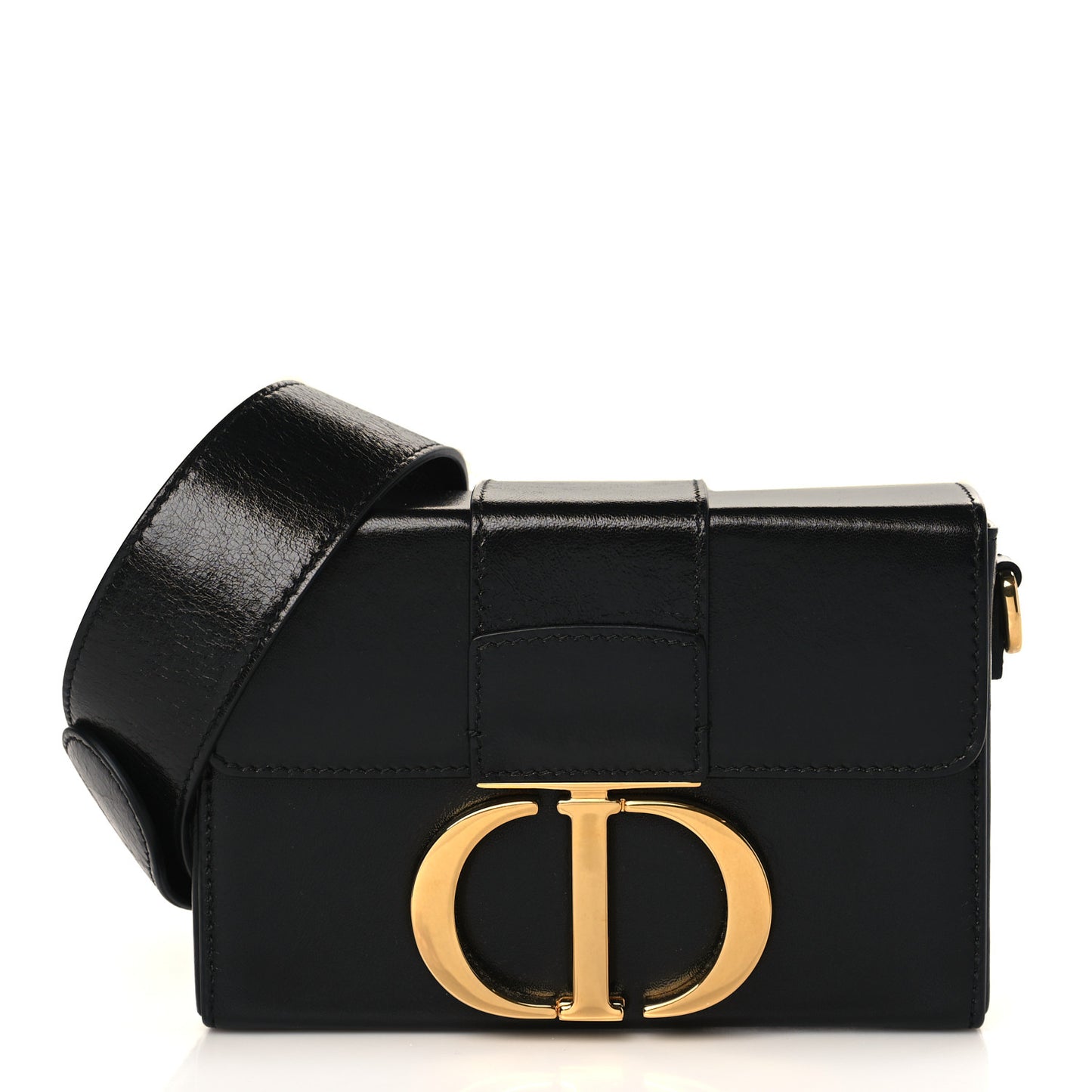 Box Calfskin 30 Montaigne Box Bag Black