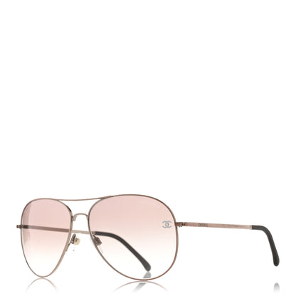 Chanel CC Aviator Sunglasses 4189-T-Q Pink 1 of 10
