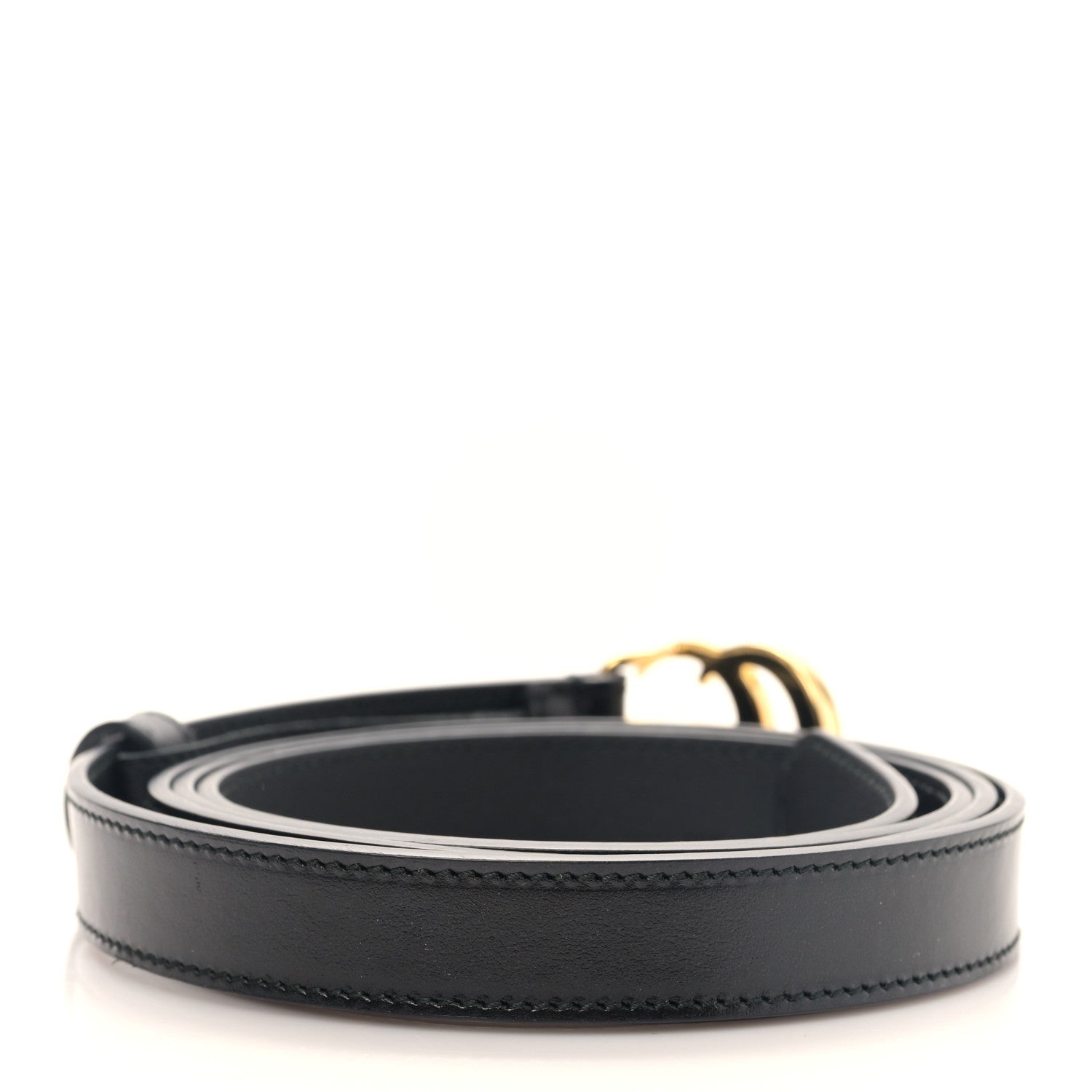 Gucci Calfskin Double G 20mm Belt 120/48 Black 2 of 4