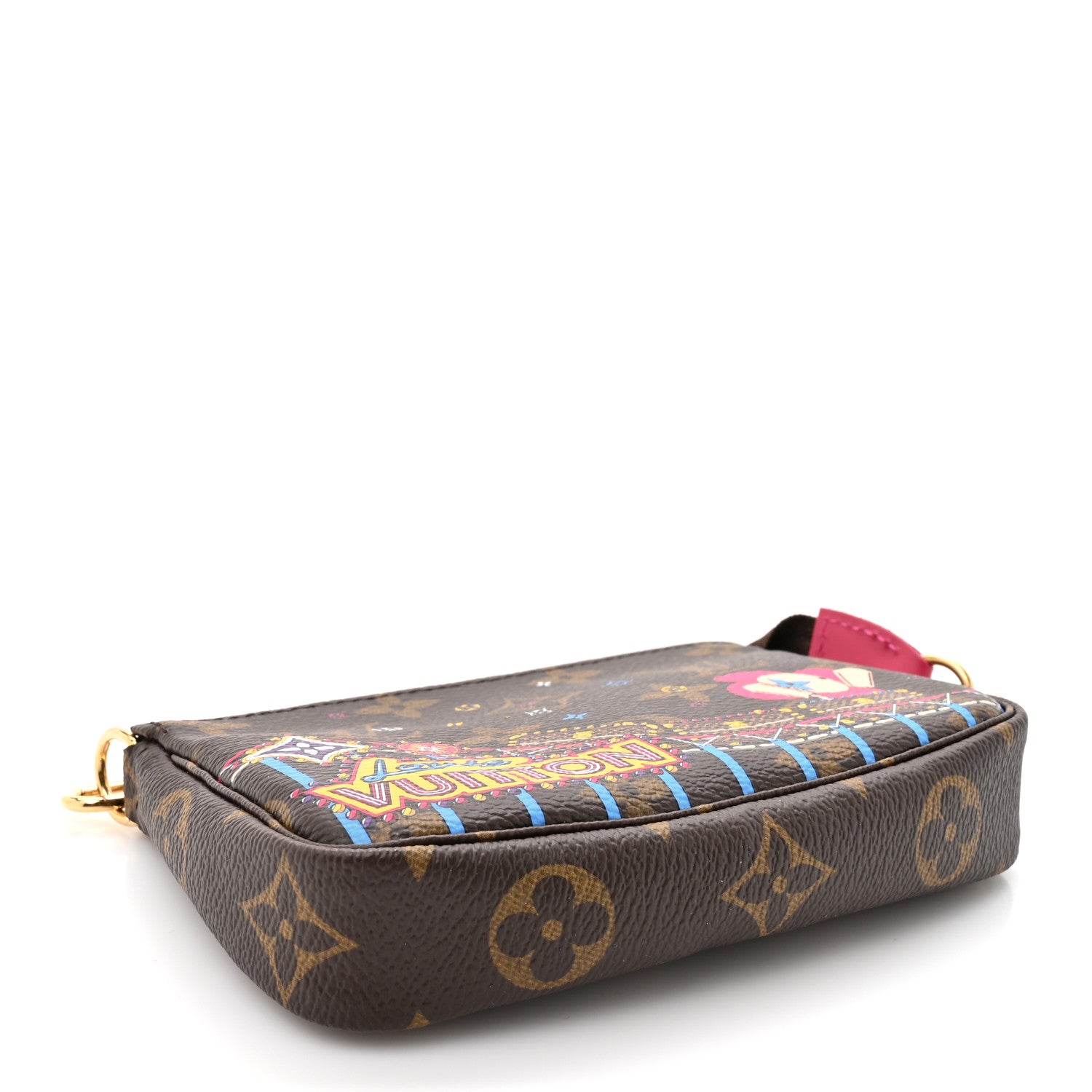 Louis Vuitton Monogram 2020 Christmas Animation Roller Coaster Mini Pochette Accessories Pivoine 4 of 11
