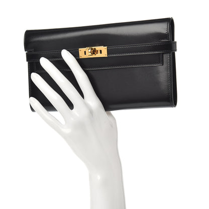 Hermes Box Kelly Longue Wallet Black 2 of 10