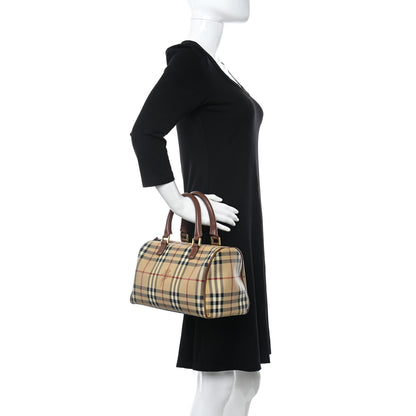 Burberry Haymarket Check Satchel Brown 2 of 12