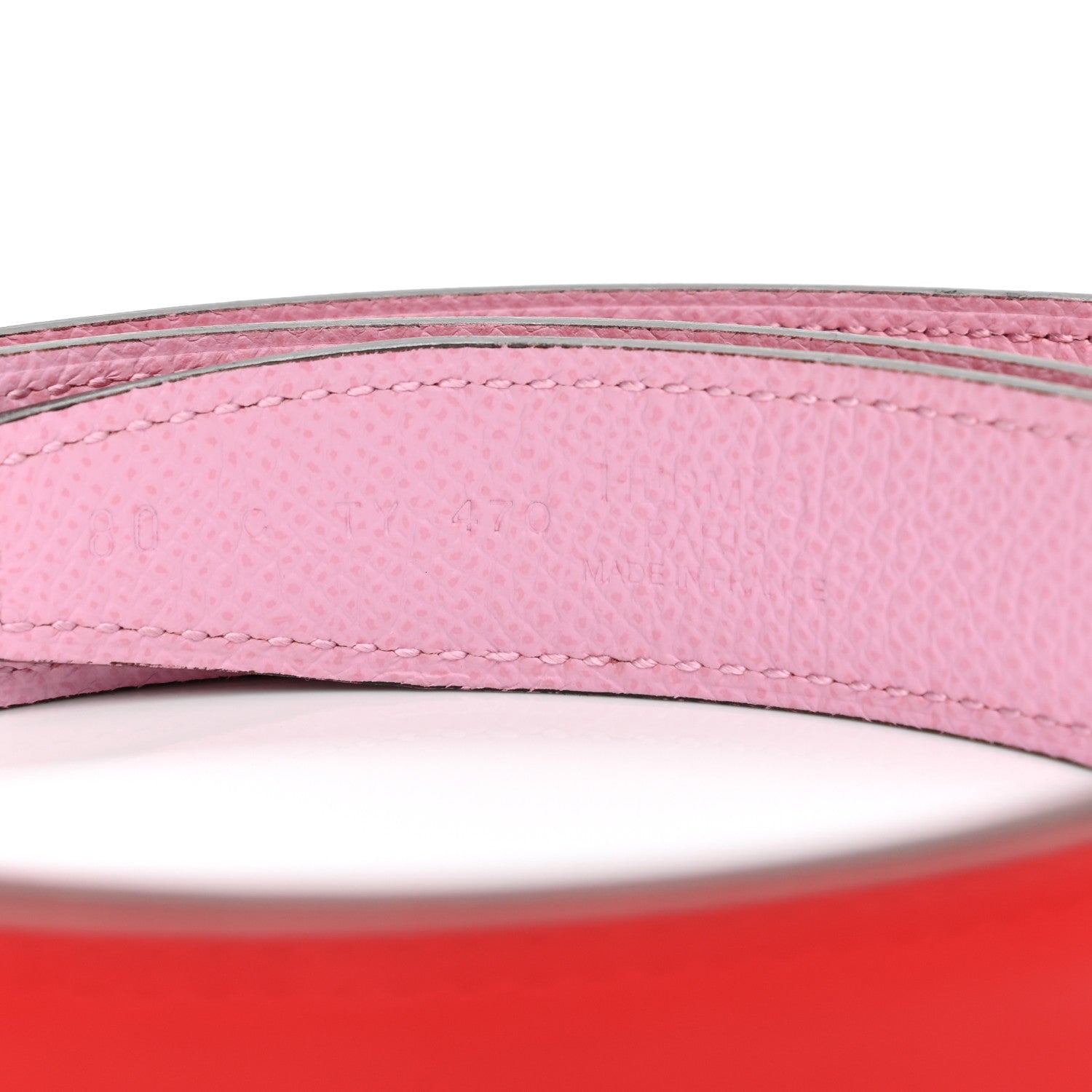 Hermes Swift Epsom 24mm Mini Constance H Belt 80 Rouge Tomate Rose Confetti 3 of 7