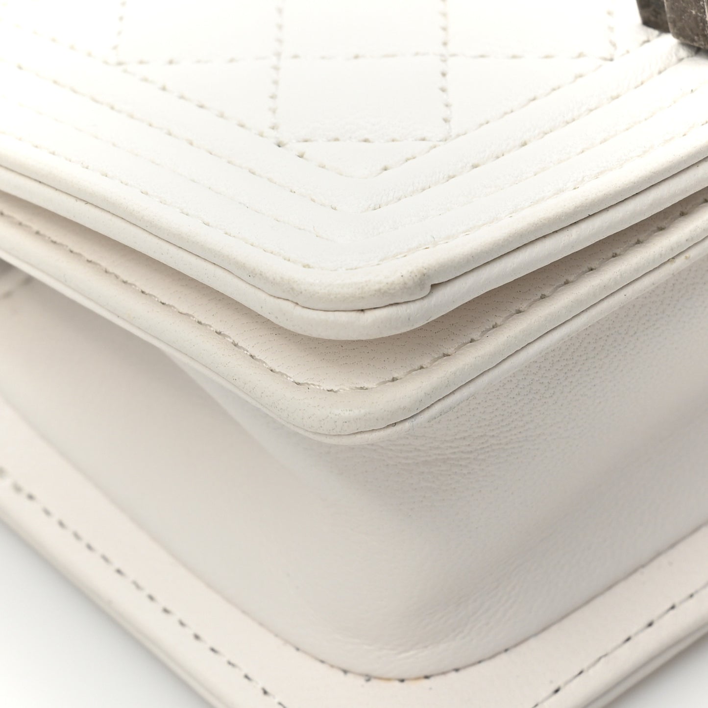 Lambskin Calfskin Tweed Success Story Set of 4 Minis Bags White