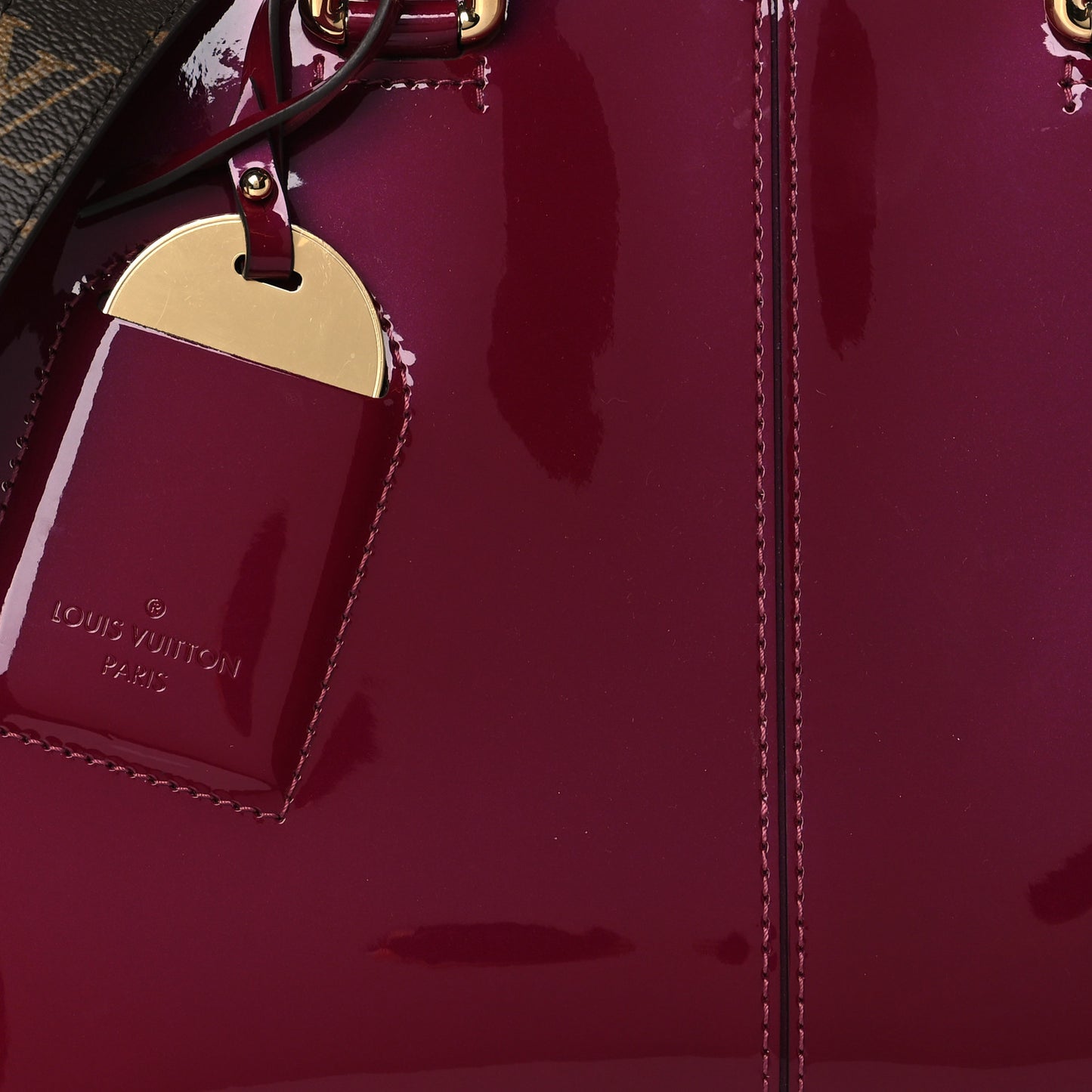 Patent Calfskin Miroir Tote Magenta