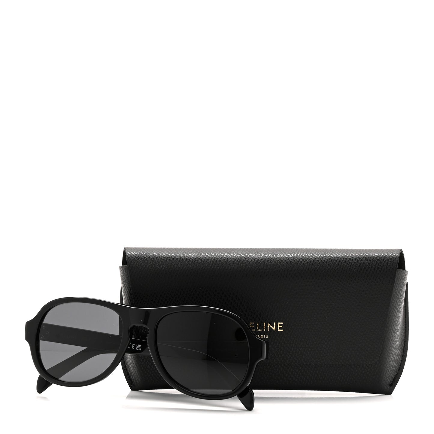 Acetate Pilot Frame Sunglasses CL402981 Black