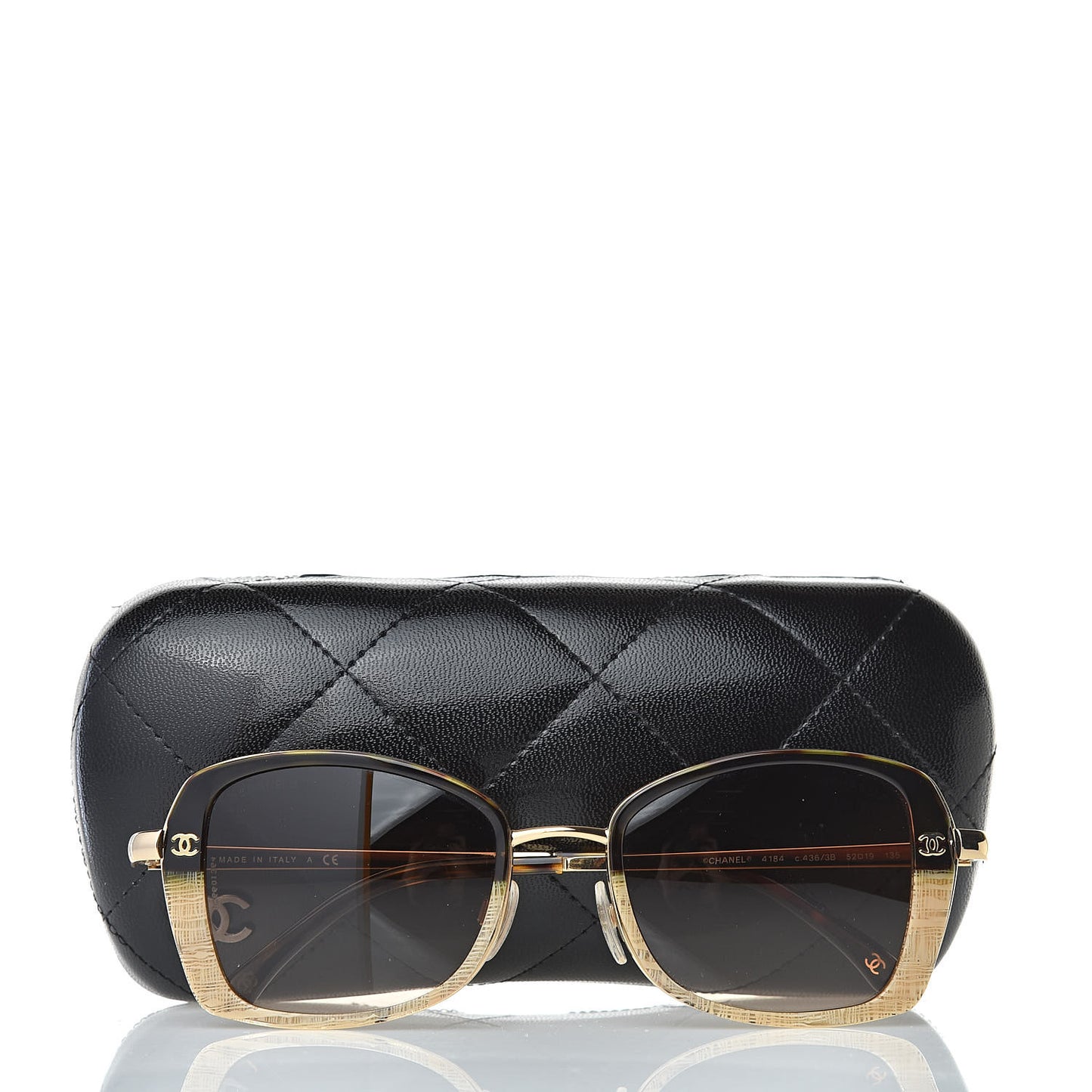 Metal CC Sunglasses 4184 Brown