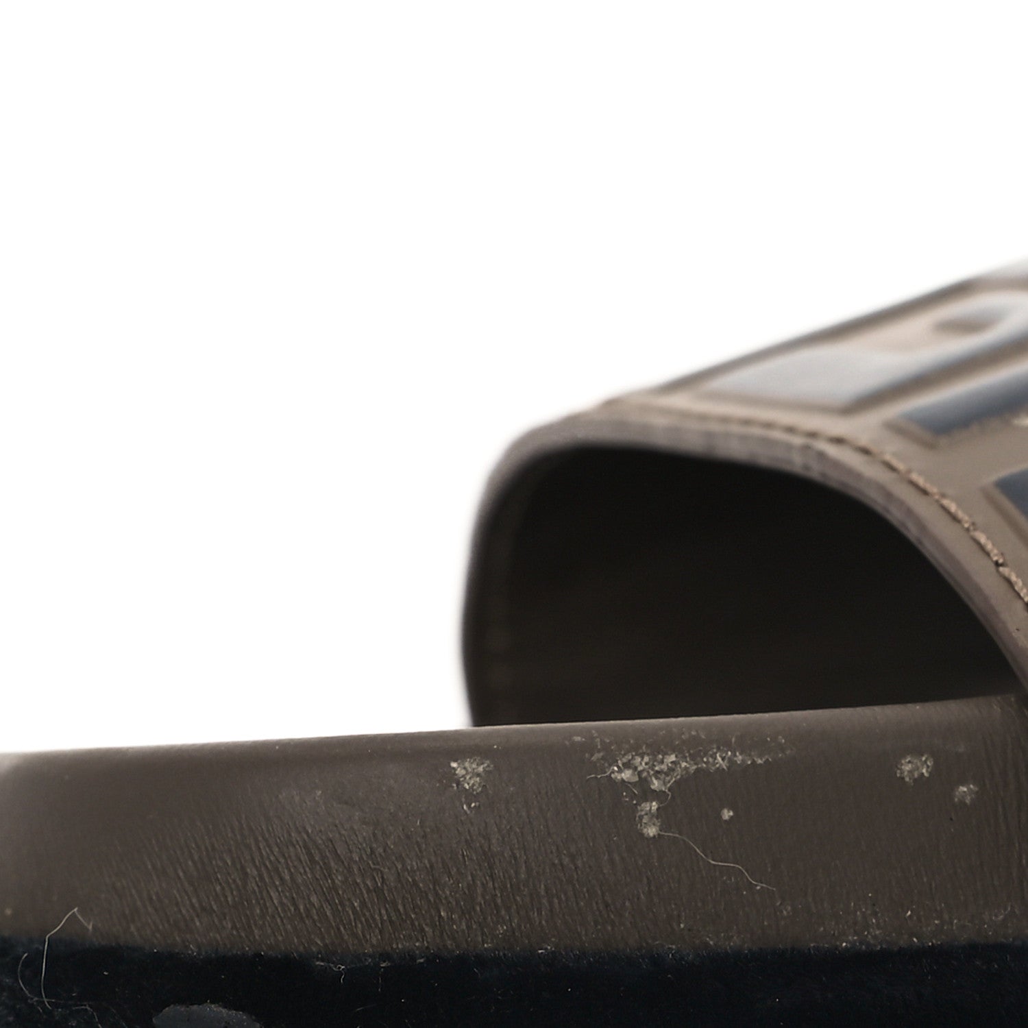 Fendi Calfskin FF Embossed Pearland Slide Sandals 39.5 Tobacco Moro 11 of 12