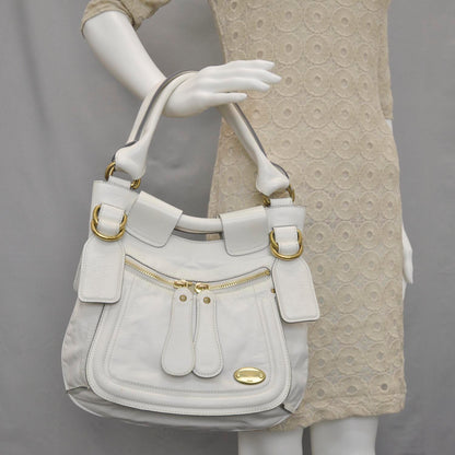 Chloe Leather Bay Tote White 2 of 9
