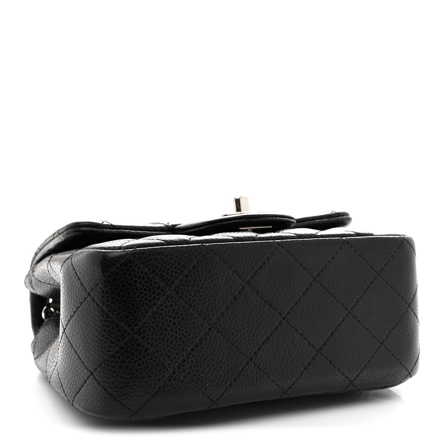 Caviar Quilted Mini Square Flap Black