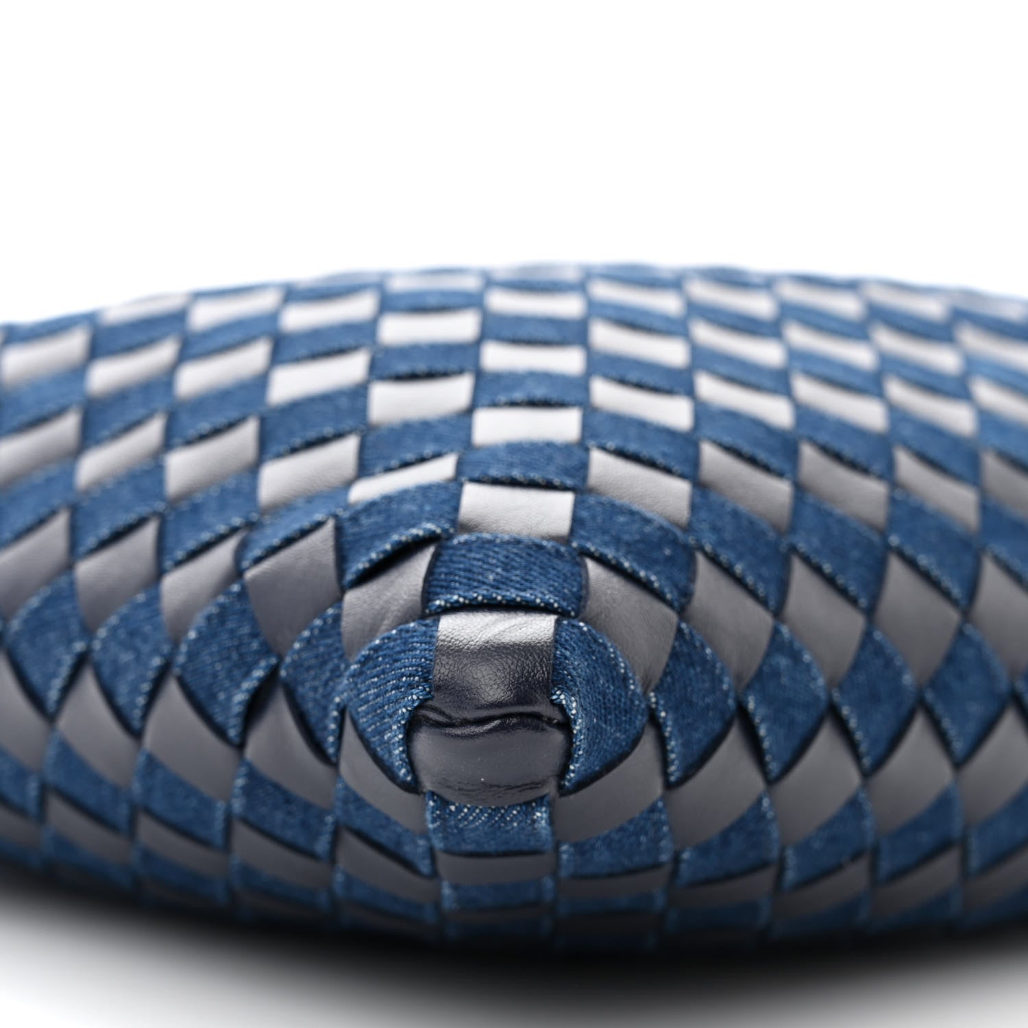 Bottega Veneta Denim Calfskin Intrecciato Small Hop Abyss Indigo 8 of 9