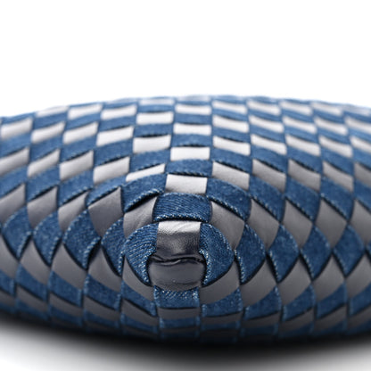 Bottega Veneta Denim Calfskin Intrecciato Small Hop Abyss Indigo 8 of 9