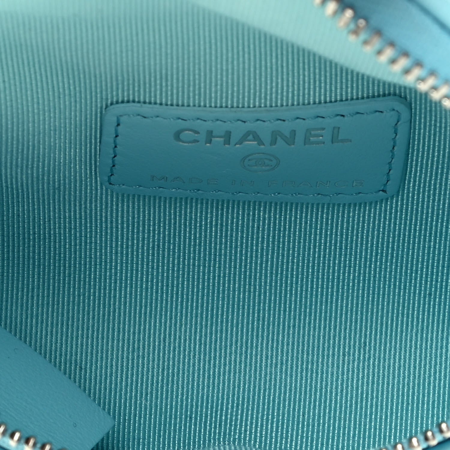 Chanel Lambskin Quilted Arm Coin Purse Neon Blue 5 of 7