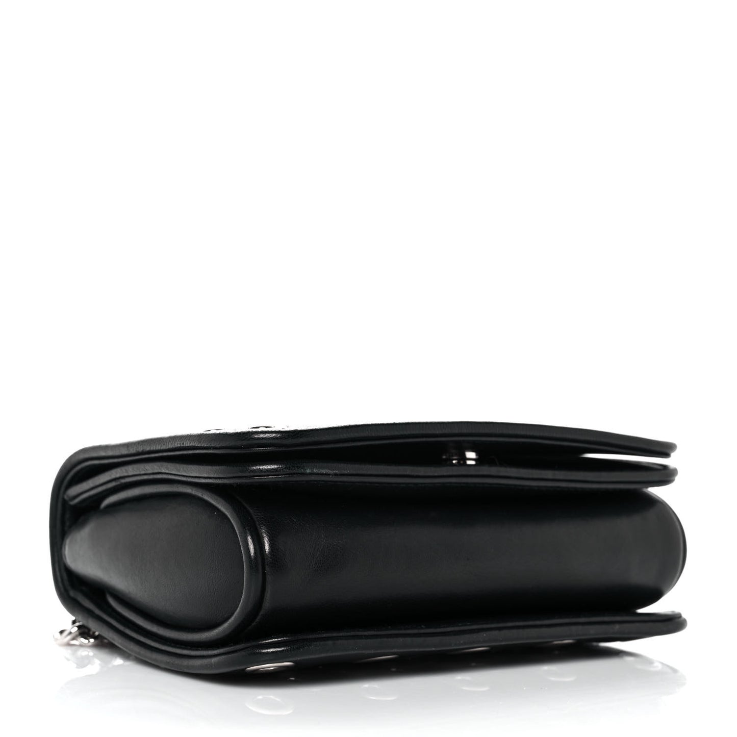 Nappa Grommet Club Shoulder Bag Black