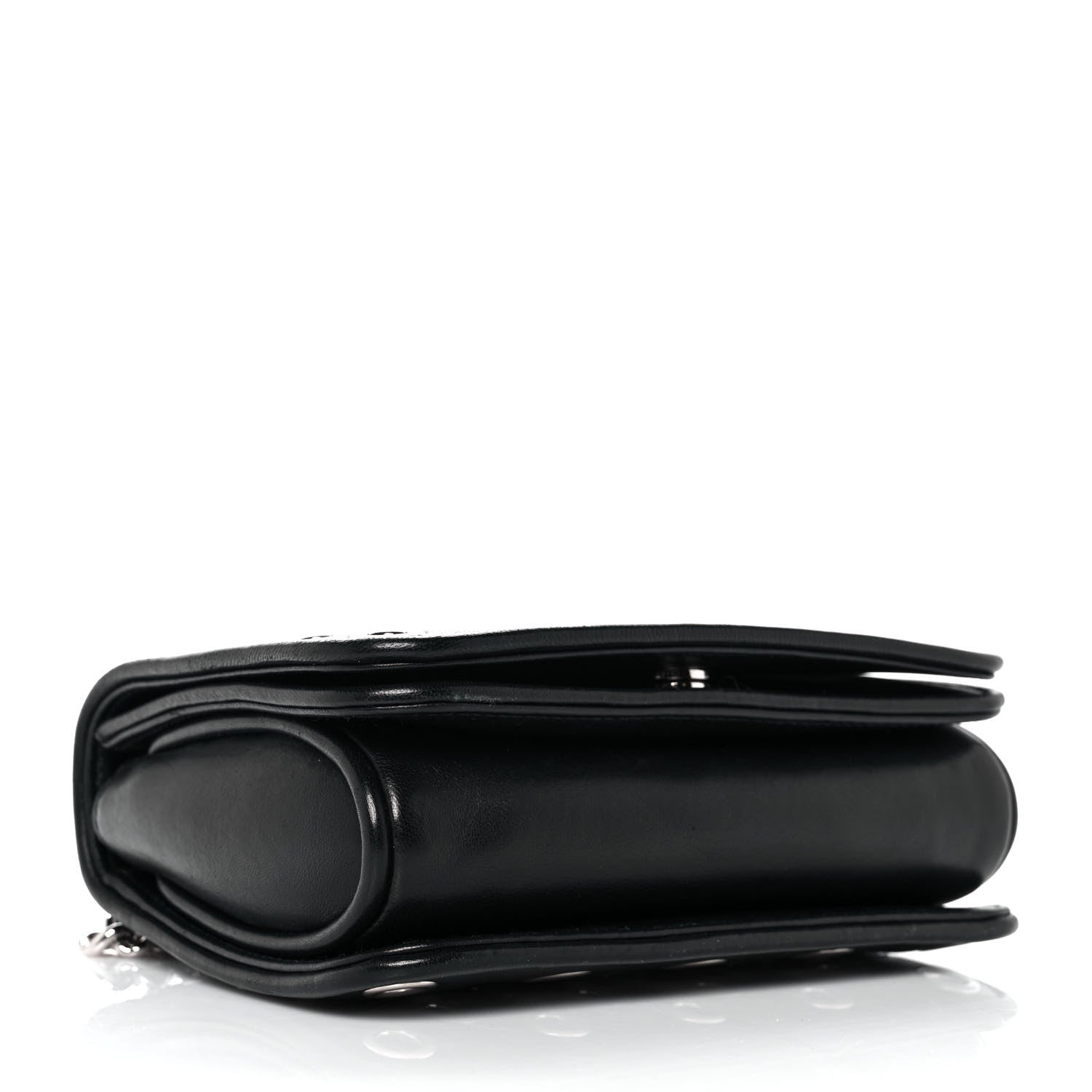 Miu Miu Nappa Grommet Club Shoulder Bag Black 3 of 8