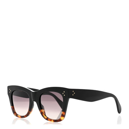 Celine Acetate Polarized Cat Eye Sunglasses CL4004IN Havana Black 1 of 9