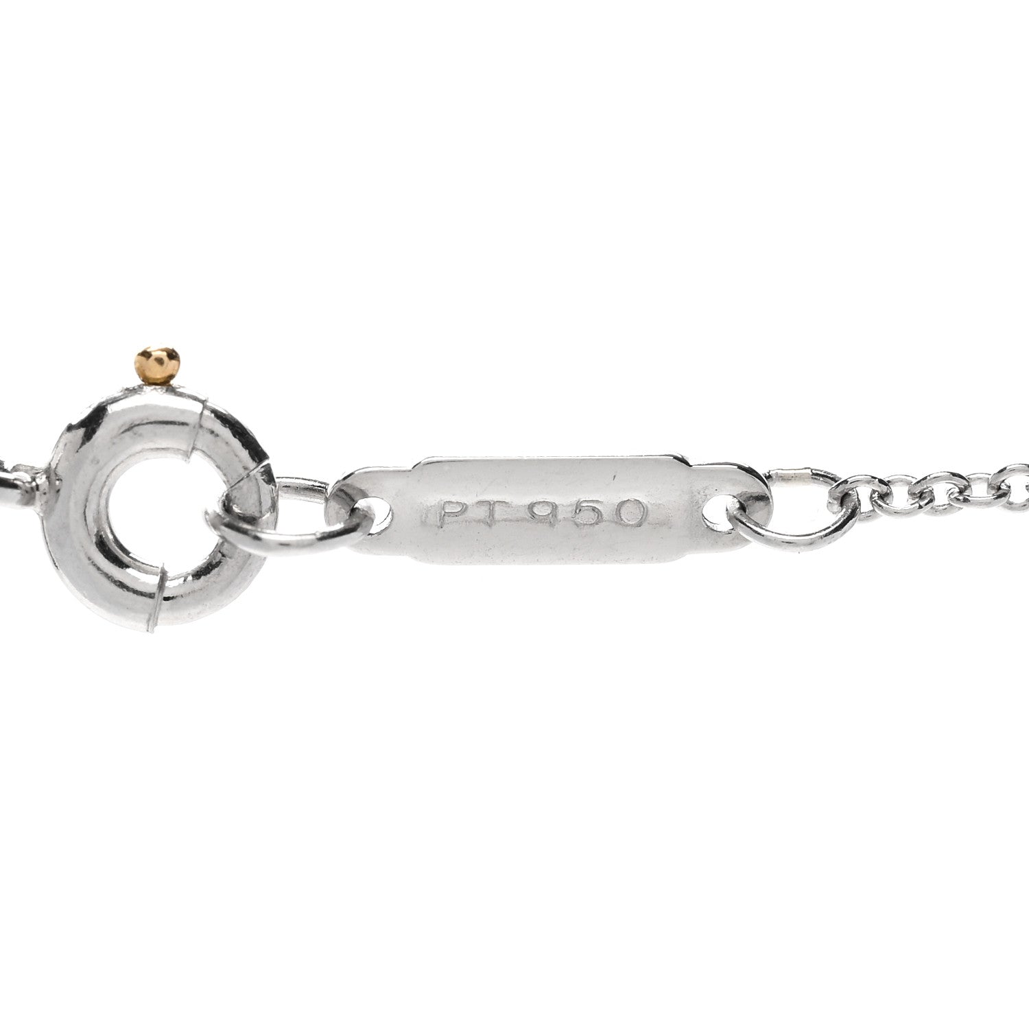 Tiffany Platinum Diamond Oval Key Pendant Necklace 5 of 6