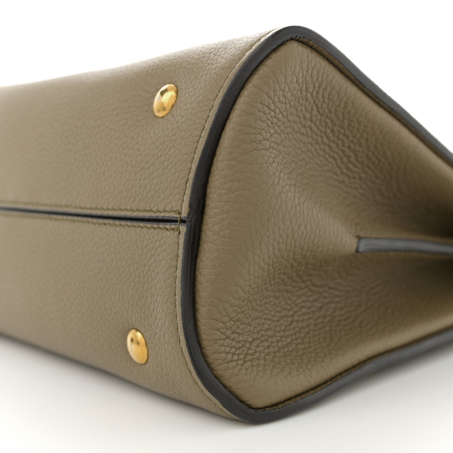 Calfskin Small Margot Top Handle Satchel Verde Olivo