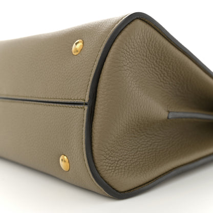 Salvatore Ferragamo Calfskin Small Margot Top Handle Satchel Verde Olivo 10 of 10