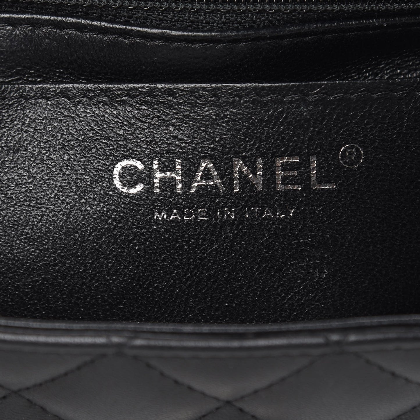 Lambskin Quilted Mini Rectangular Flap Black