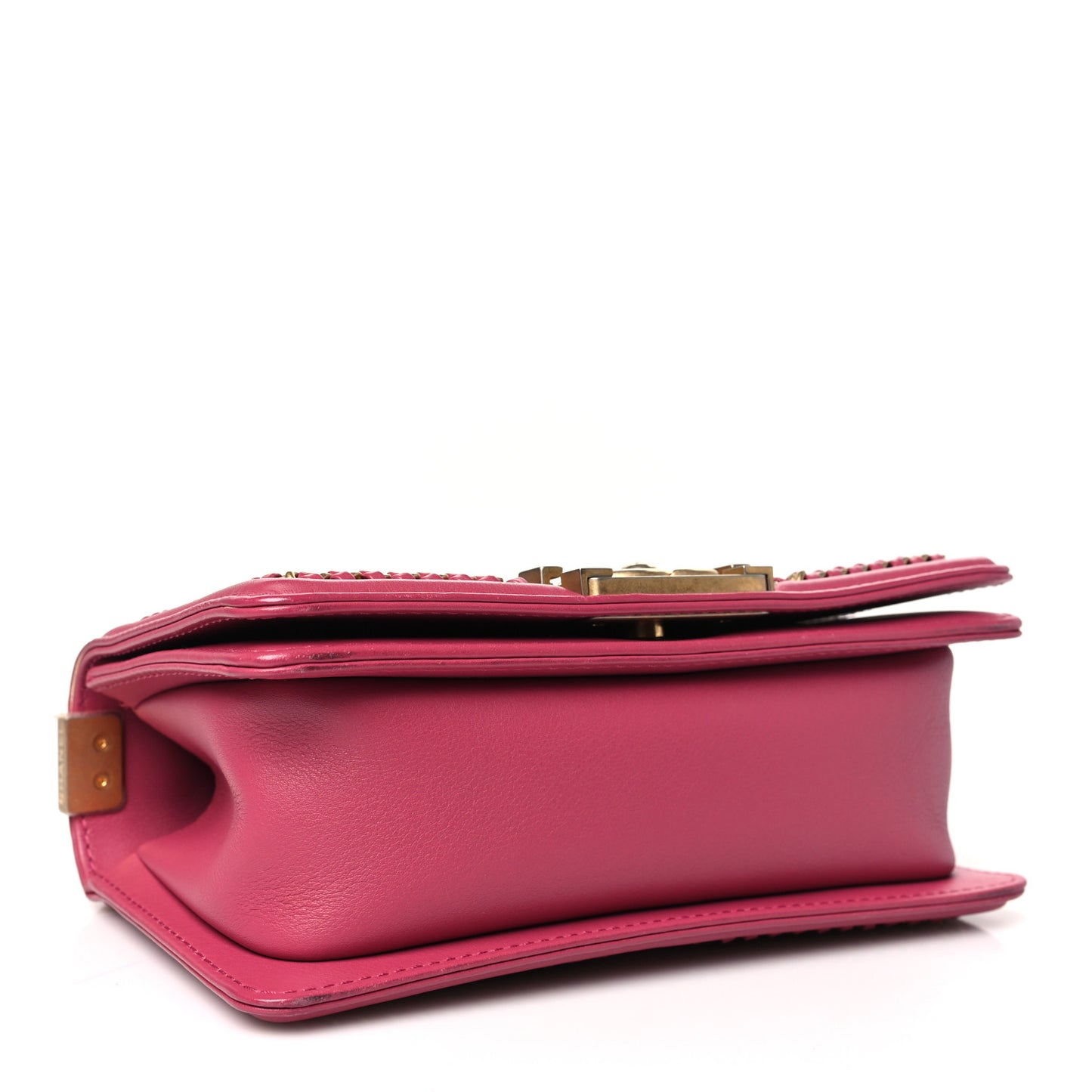 Lambskin Quilted Small Top Handle Boy Flap Pink