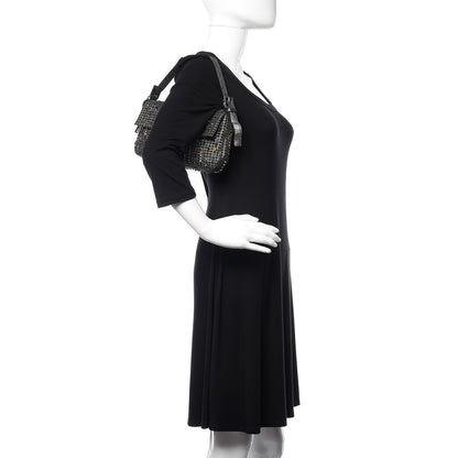 Fendi Beaded Baguette Black Cracle 2 of 9